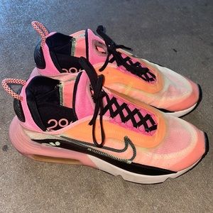 pink and orange Nike remiss shoes!